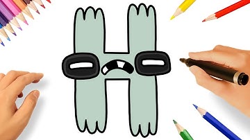 HOW TO DRAW ALPHABET LORE H 😁