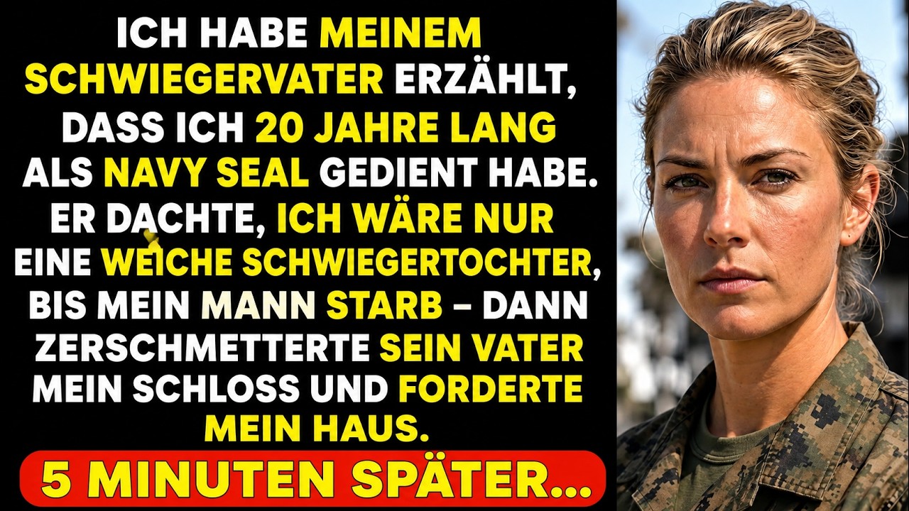 Mein Schwiegervater stand vor meiner Tür, nur vier Tage nach der Beerdigung meines Mannes, und forderte mich auf, das Haus zu übergeben. „Du bist eine kinderlose Witwe ohne richtigen Beruf. Wozu...