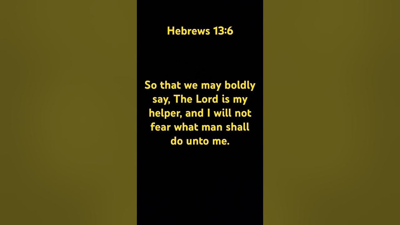 Hebrews 13:6