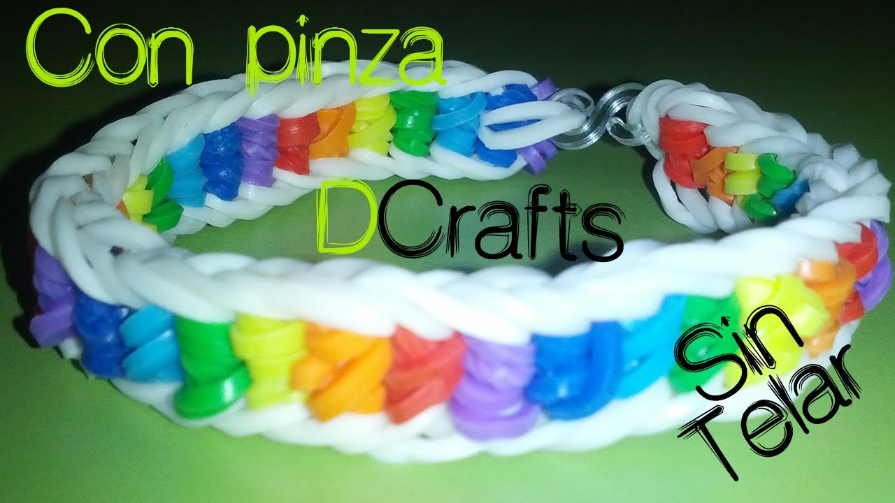 COMO HACER PULSERA DE GOMITAS MODELO 