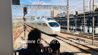 小田急ロマンスカーVSE50000形 50001F VSE50002編成最後のランデブーツアー 海老名駅到着