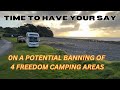 Potential ban on 4 freedom camping areas