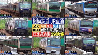 4K / 相模鉄道 新宿 - 海老名をダイレクトに結ぶ特急 E233系、12000系、急行, 快速 20000系 準高速通過集 (大和, 希望ヶ丘, 瀬谷, 三ツ境)