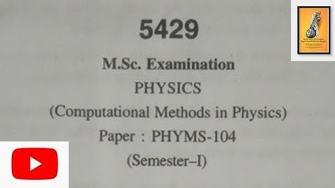 Computational Methods in Physics previous paper