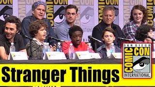 STRANGER THINGS | Comic Con 2017 Full Panel (Natalia Dyer, Joe Keery, Millie Bobby Brown)