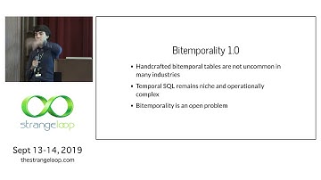 "Temporal Databases for Streaming Architectures" by Jeremy Taylor and Jon Pither