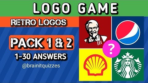 Logo Game, Retro Logos. pack 1&2 answers. #logogame @brainitquiz