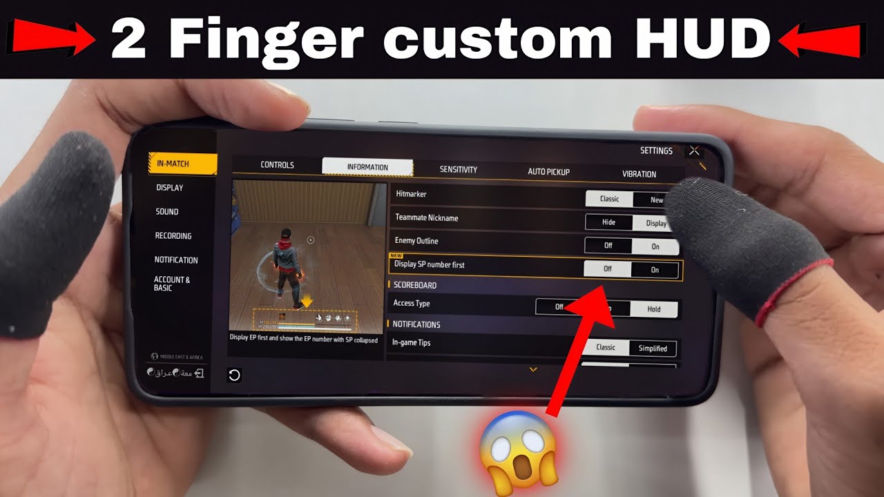 2 finger custom hud free fire code | 2 finger custom hud code | 2 ...