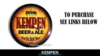 Personalized Beer Clocks  KEMP to KEMPISTY   happyhourclocks com