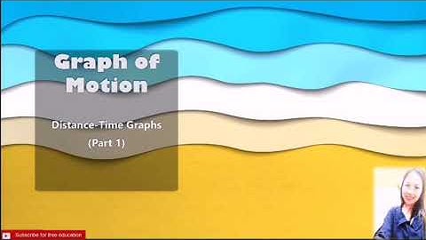7.1 Distance-Time Graphs (Part 1) KSSM Form 4