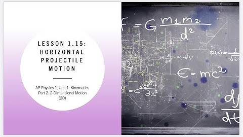 AP Physics 1,Unit 1, Problem Video 15: Horizontal Projectile Motion