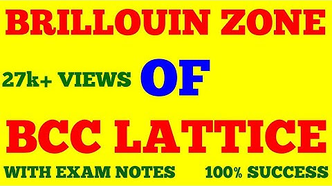BRILLOUIN ZONE OF BCC LATTICE || SOLID STATE PHYSICS || WITH EXAM NOTES ||