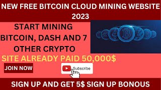 New Free Bitcoin Cloud Mining Website 2023 | Free Cloud Mining Site 2023 |  Crypto Mining site 2023 screenshot 1