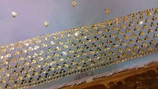 hand made zari work fabric aregizaa kasni calour duaptaa 4 tarf Badar sitrey ka