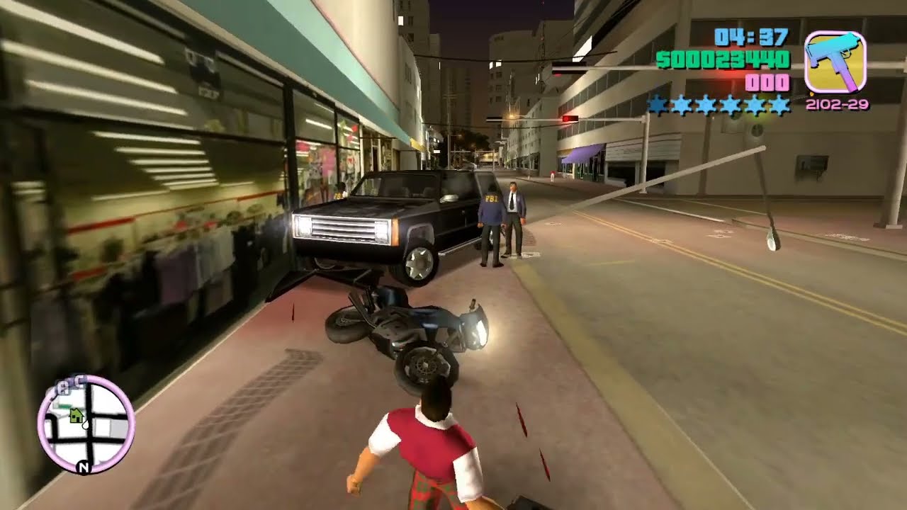🔥 ¡SOBREVIVÍ con 5 ESTRELLAS en MOTO en GTA Vice City! 🚔🏍️ Caos Total en Vice City