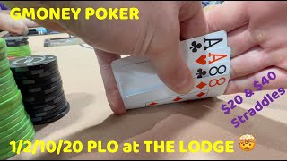 UNREAL PLO GAME, $40 STRADDLES, We're ALL IN! - PLO Poker at The Lodge - GMoney VLOG #5