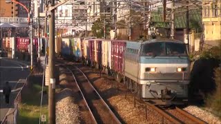 【尾道~東尾道】EF66-121[吹]牽引　貨物列車5070レ　【HD】2015.01.24