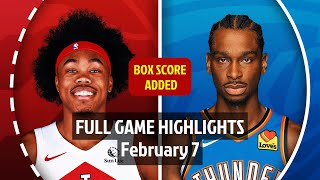 NBA 오클라호마 121-109 토론토 땡겨티비 하이라이트