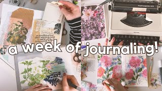 Spend a week journaling with me!  First page struggles, backgrounds, decorating pockets