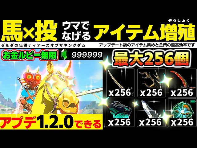 ゼル伝まとめ売り アプデ1.2.0最高効率のアイテム増殖お金無限バグ ゼルダの伝説