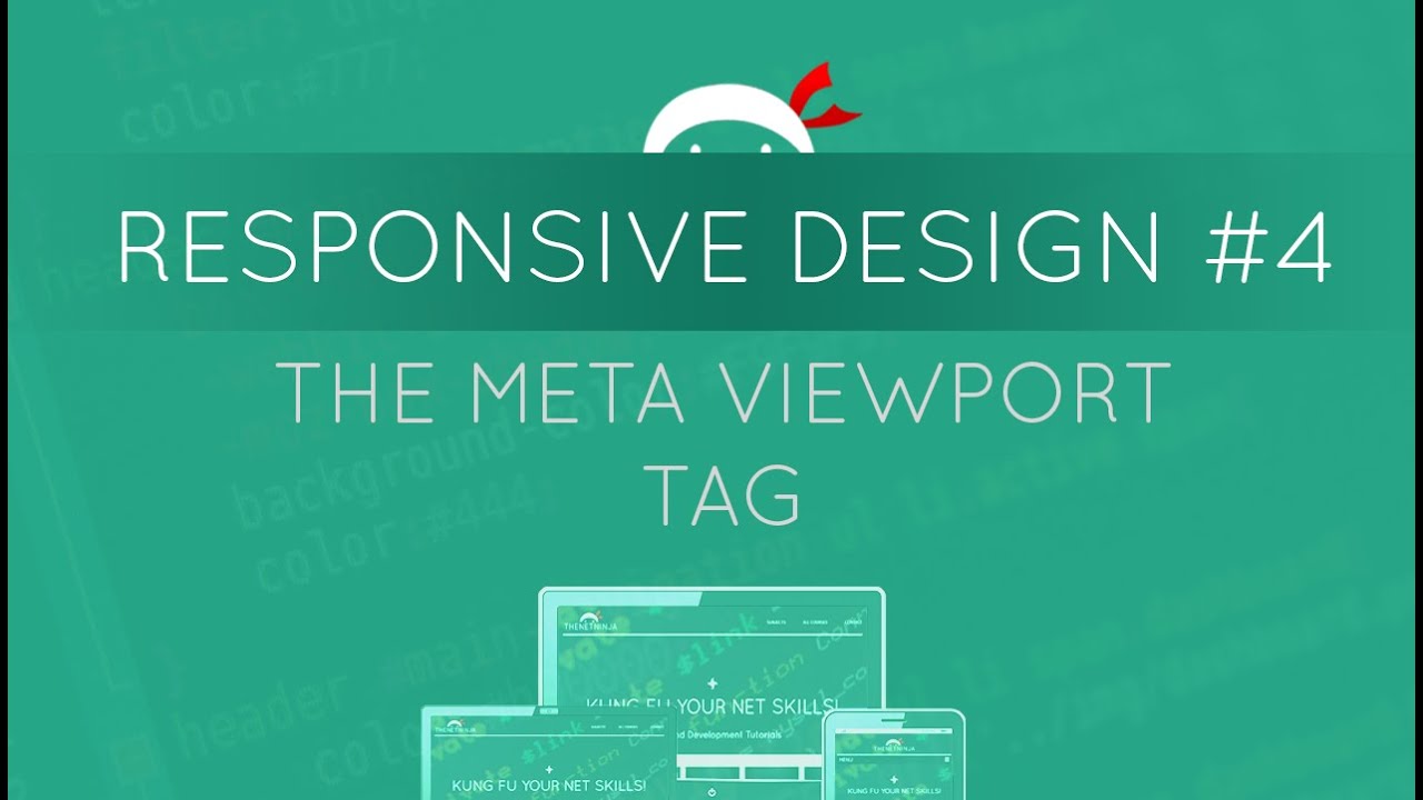 Responsive Web Design Tutorial #4 – The Viewport Tag