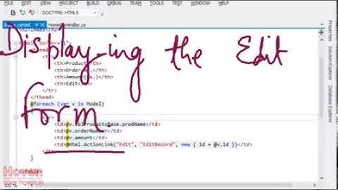 MVC Displaying the Edit Form ASP.NET MVC Video Tutorials