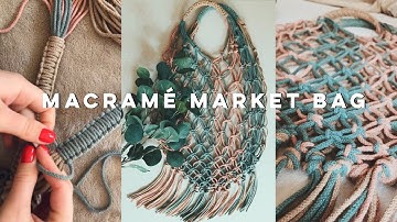 macrame market bag tutorial DIY
