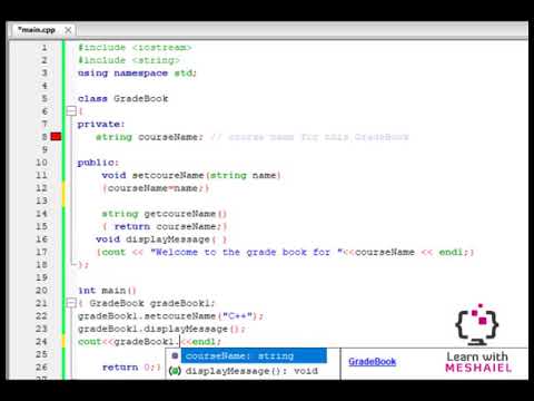 Set and Get Funcations in C++