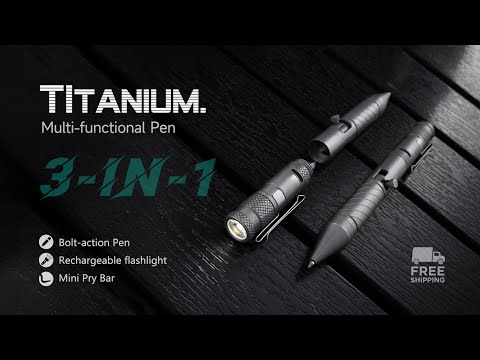 The BoltLite: Modular Titanium EDC Pen & Flashlight & Pry Bar