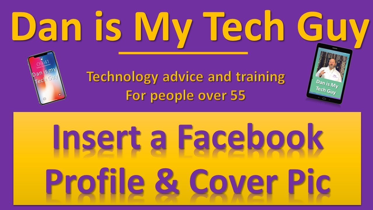 Senior's guide to Facebook Insert Profile and Cover pictures - YouTube