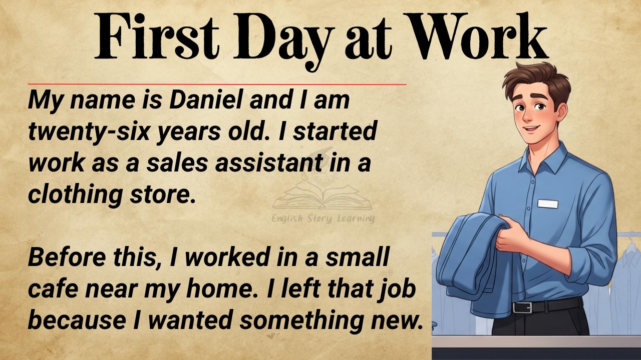 Learn English Through Story Level 1 | First Day at Work | English Listening Practice