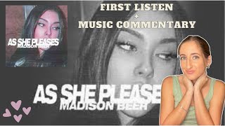 Madison Beer As She Pleases Album Reaction! #madisonbeer #madisonbeermusic #albumreaction