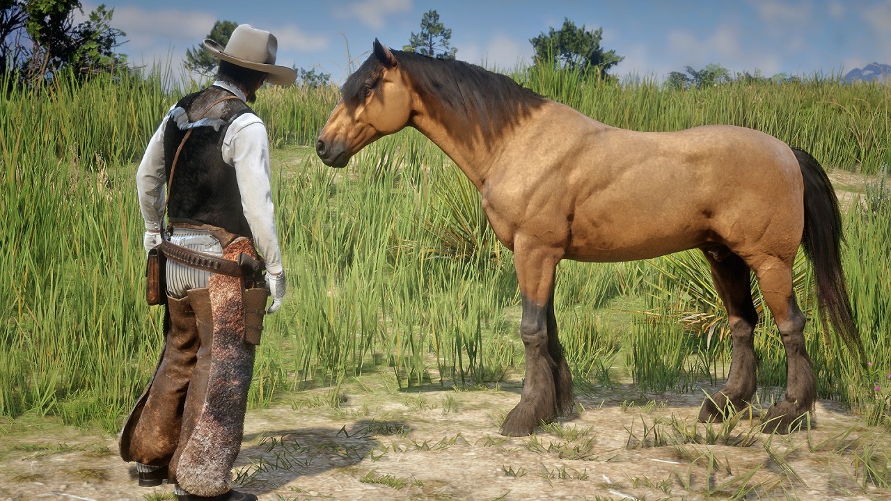 John Marston Tames Mustang Buckskin Bay Horse in The Heartlands | RDR2