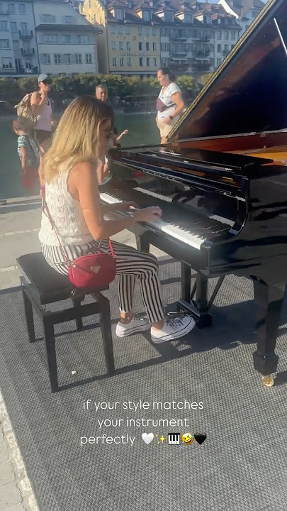 If your style matches your instrument perfectly 🤍🖤🎹🥰