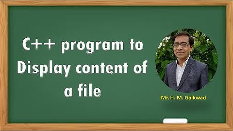 C++ program to display contents of a file