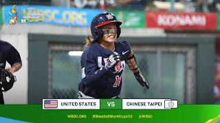 HIGHLIGHTS – USA vs. Chinese Taipei – WBSC U-12 Baseball World Cup