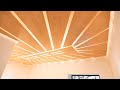 Making a Wood Panel Ceiling with Lighting - Sunburst Pattern