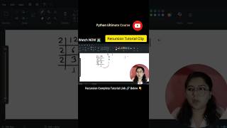 Recursion | Ultimate Python Course + Projects Link 🔗 in description #shorts #python #recursion