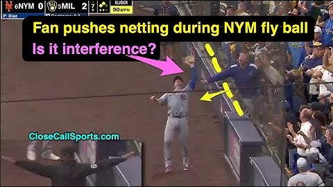 Did Brewers Fan Interfere with Mets 1B Pete Alonso by Pushing Net During Foul Fly Ball?