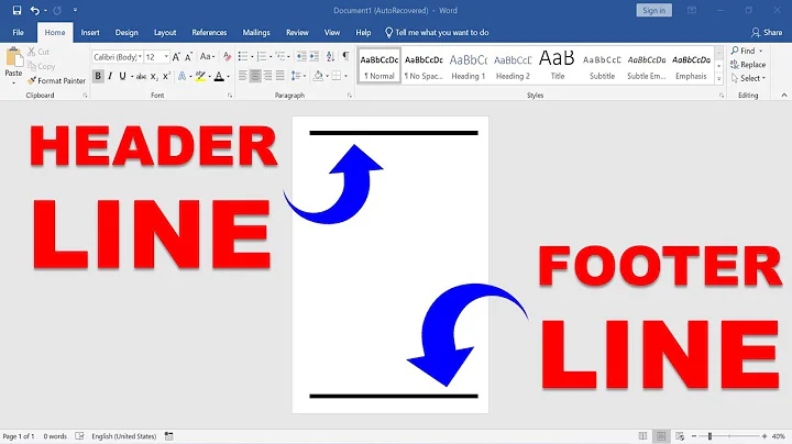 How to Add Line in Header and Footer in Word