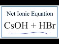 Net Ionic Equations and Spectator Ions