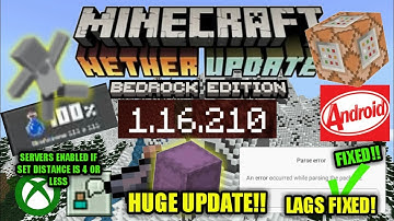 MCPE 1.16.210 [FULL RELEASE] [OFFICIAL] APK PARSE ERROR FIXED BY The gamer Tap