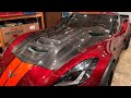 C7 corvette carbon creations zr1 style hood