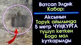 Ватсап Элдик Кабар: Аксынын Торук айылында ЧУҢКУРГА түшкөн УЙ куткарылды | Элдик Роликтер