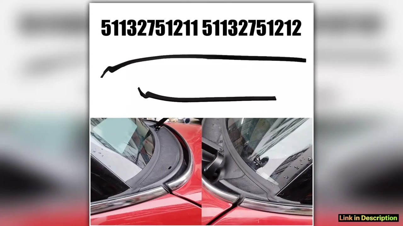 New Black Rubber OEM Number 51132751211 51132751212 For RHD Front Pair Windshield Wiper Cowl Seal