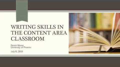 Writing in the Content Area Classroom