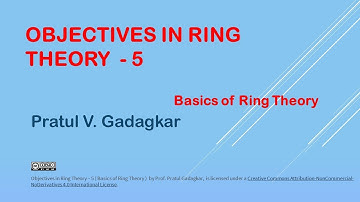 Objectives in Ring Theory – 5 ( Based on Boolean Rings )