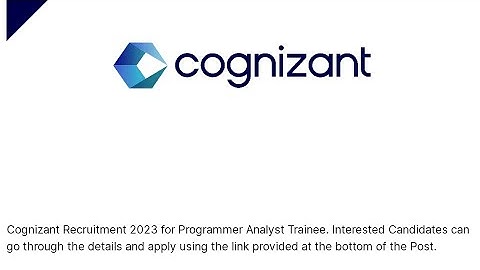 Cognizant Recruitment Freshers 2023 | Programmer Analyst Trainee For Freshers #fresherjobs #job