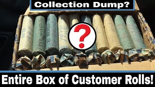 Customer Wrapped Rolls Collection Dump  Entire Box of Nickels!