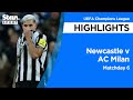 Newcastle v AC Milan Highlights | 2023-24 | UEFA Champions League image